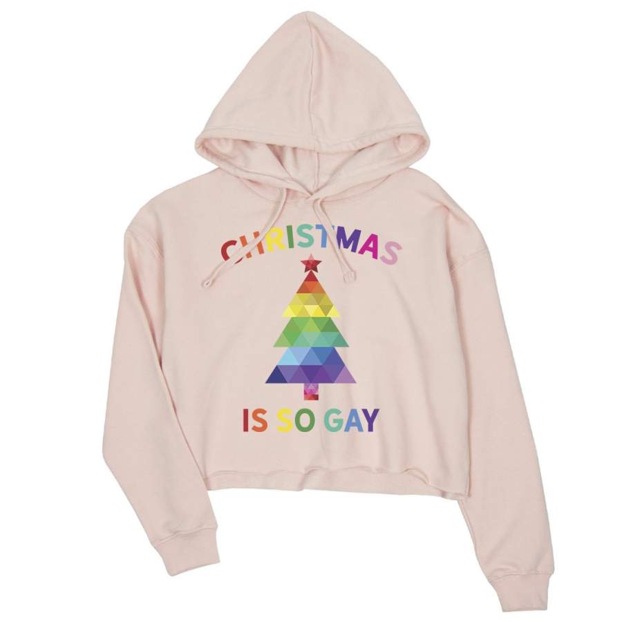Christmas So Gay Crop Hoodie