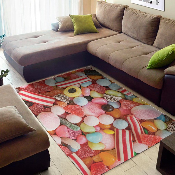 Colorful Candy And Jelly Print Area Rug