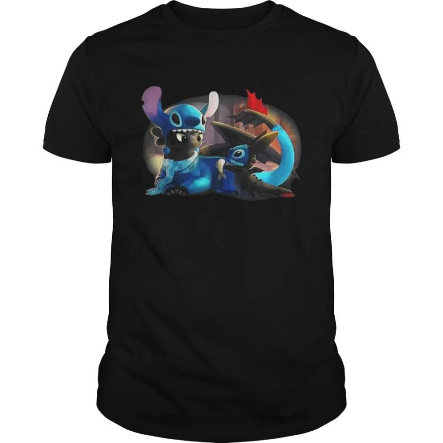 Night Fury Toothless And Stitch Best Fiend Tshirt T-Shirt