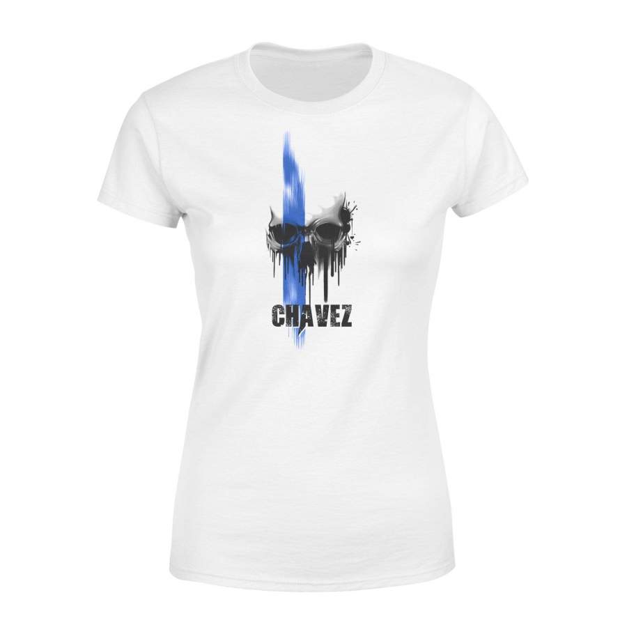 Personalized Shirt – Splashing Line – Skull – Police – Standard Women’s T-shirt