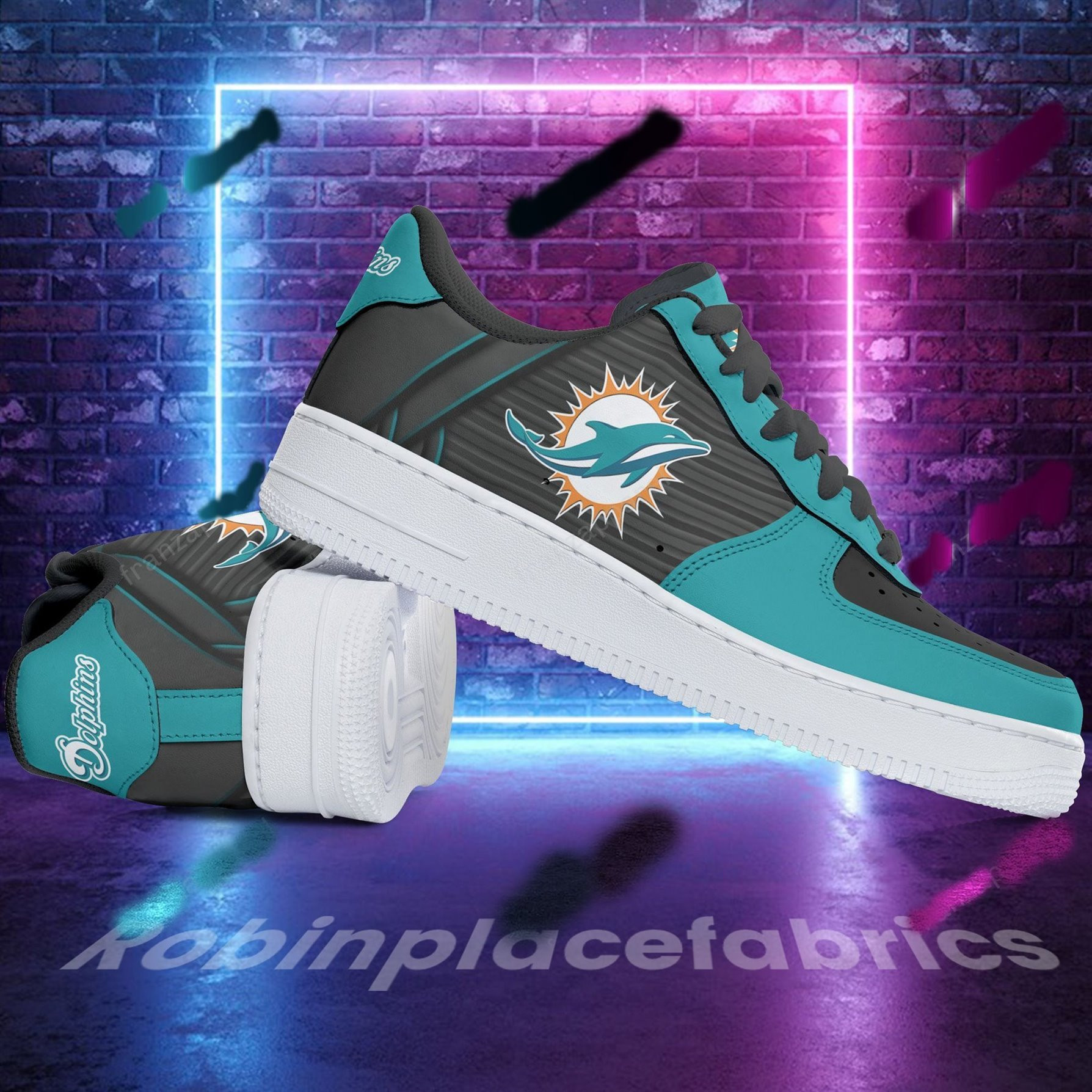 Miami Dolphins Air Force 1 Shoes 17