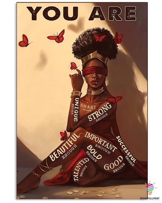 Butterflies Black Girl You Are Canvas Art And Poster Ln Black And Proud 365 Smart Black Afro Proud