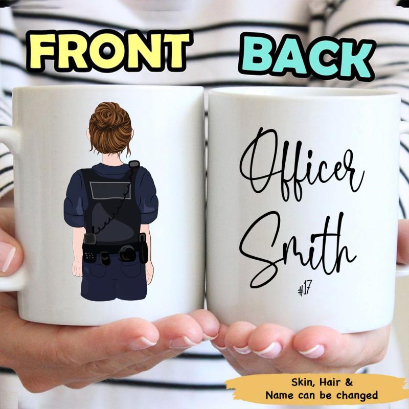 Personalized Police Officer Gift, Female Officer Cop Coffee Mug