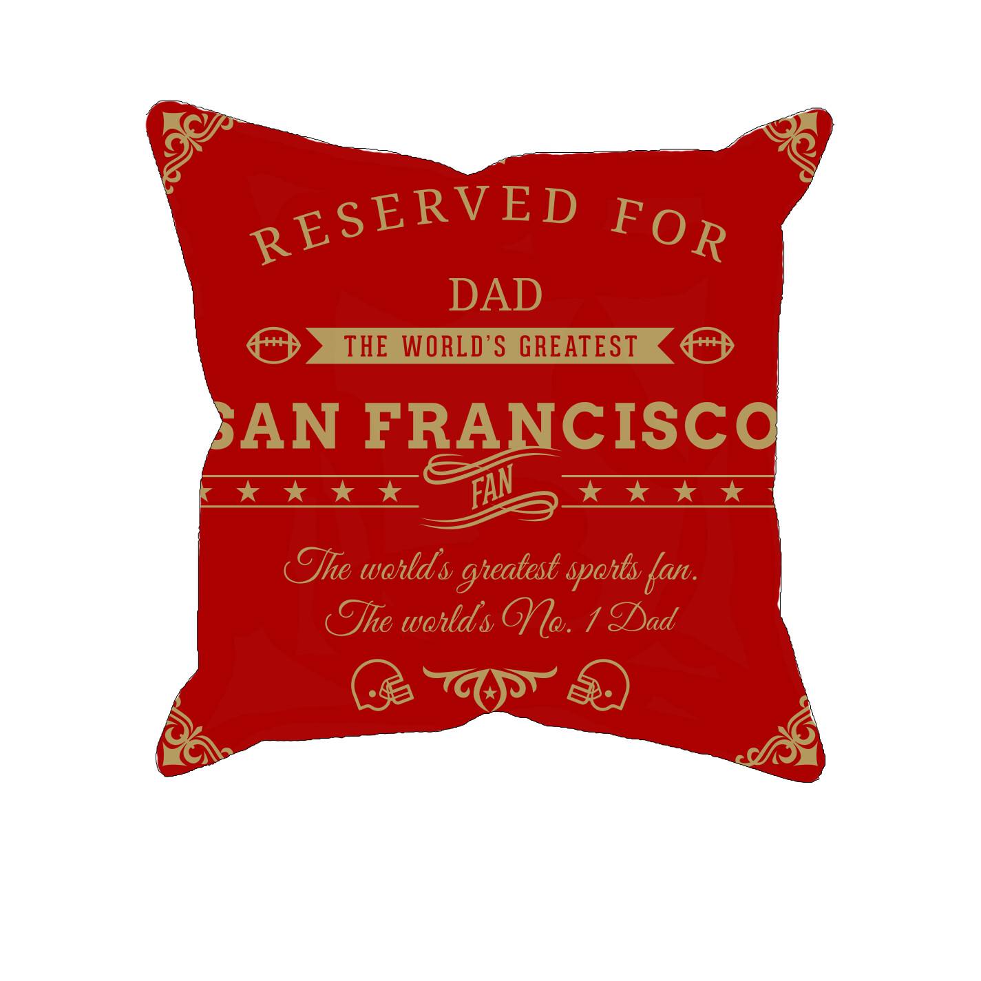 San Francisco Football Fan Personalized Pillow Cover