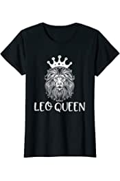 Womens Leo Queen Shirt Zodiac Sign Leo Birthday Queen Lion Shirt T-Shirt