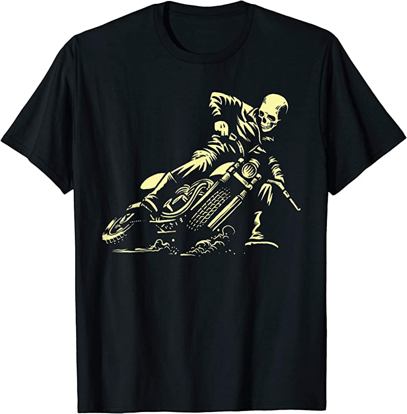 Cafe Racer Tshirt – Ghost Drift Rider – Vintage Motorcycle