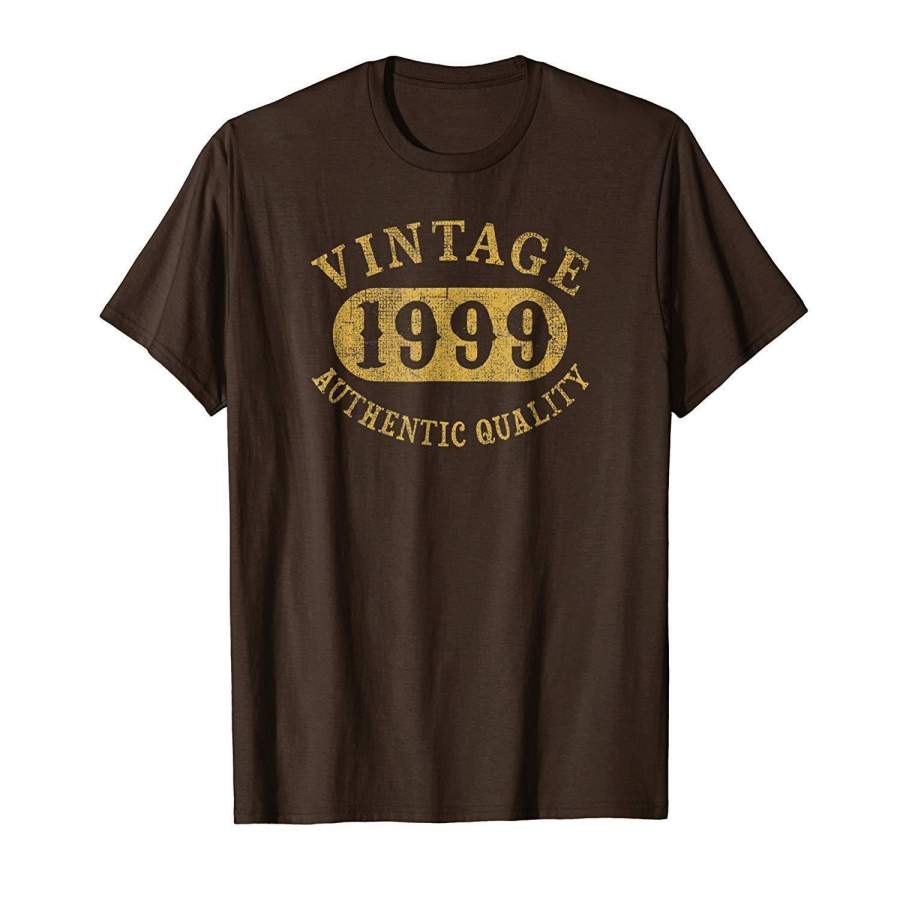 19 years old 19th B-day Birthday Gift Vintage 1999 T-Shirt