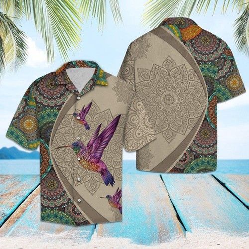 Aloha Shirt Awesome Hummingbird Hawaiian Shirt