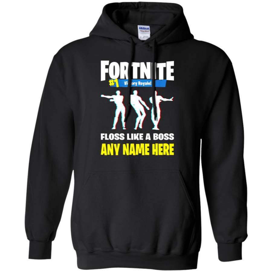 AGR Personalize – Fortnite Floss Like A Boss Floss Dance Emote Custom Name Hoodie