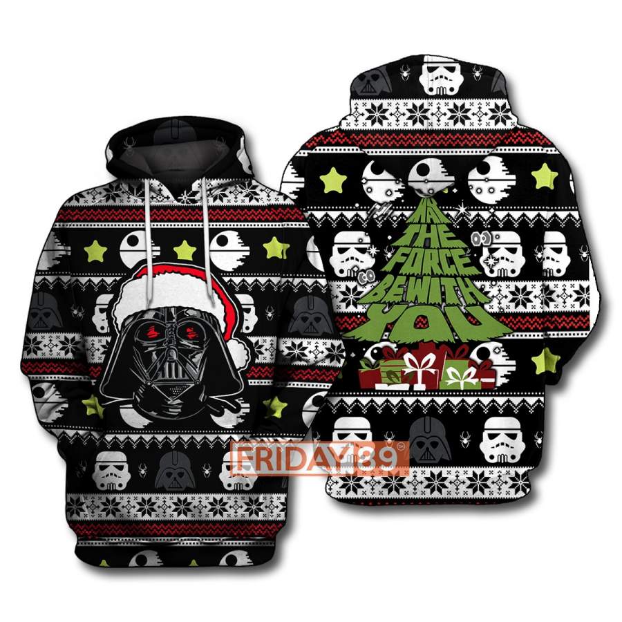 SW D.Vader May The Force Be With You Christmas Pattern Hoodie