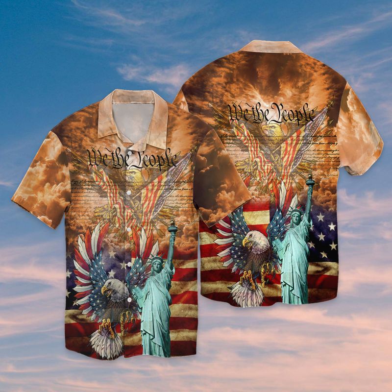 Shirt God Bless America Full Print Hawaii Ha64179