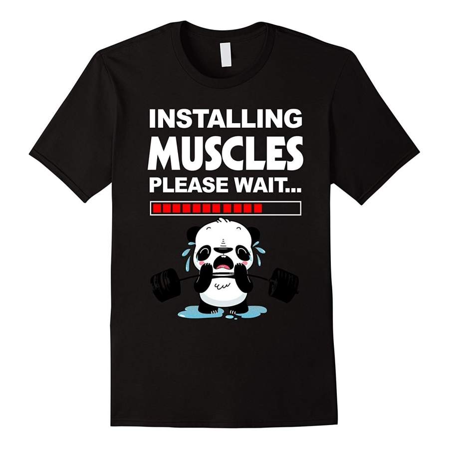 Panda Workout Shirt – Installing Muscles Please Wait Giant