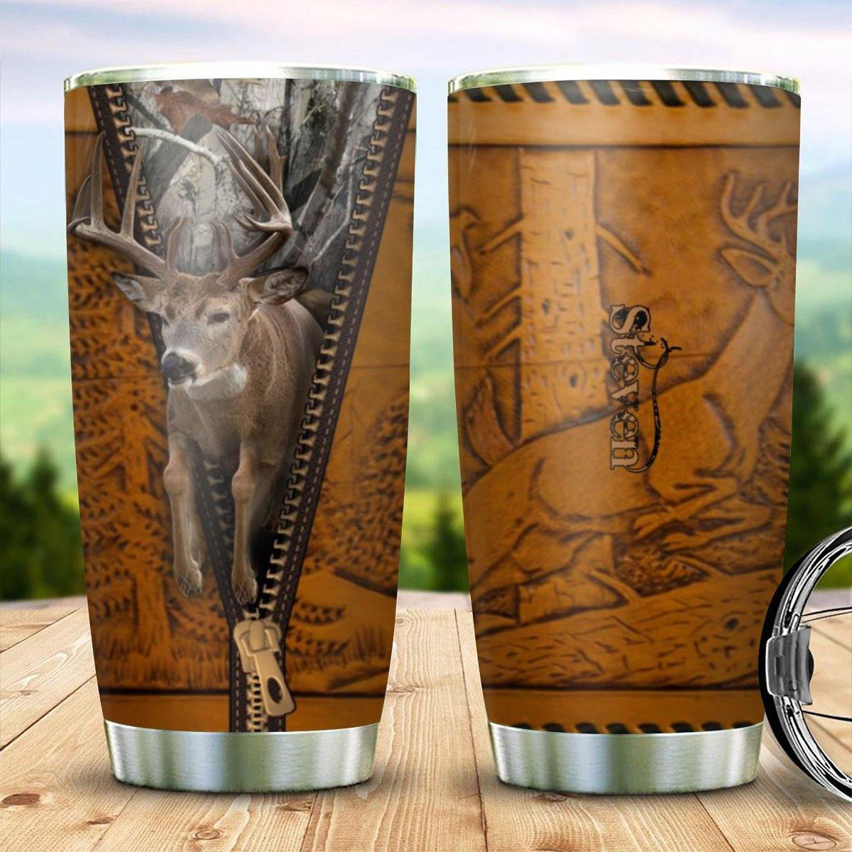 Deer Hunting 3D Personalized Tumbler Trendy Fashion