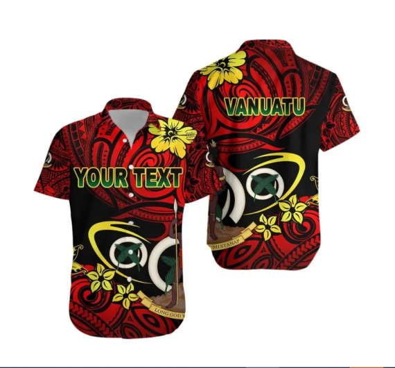 Vanuatu Rugby Hawaiian Shirt Chm