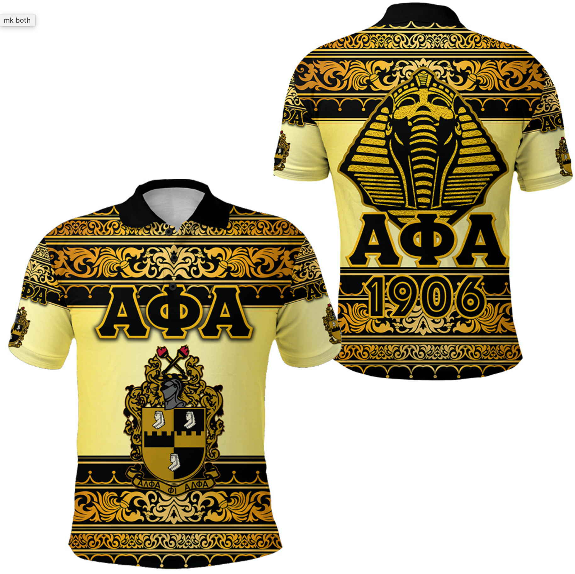 Alpha Phi Alpha Fraternity Polo Shirt Vintage Vibes No.1 Lt8