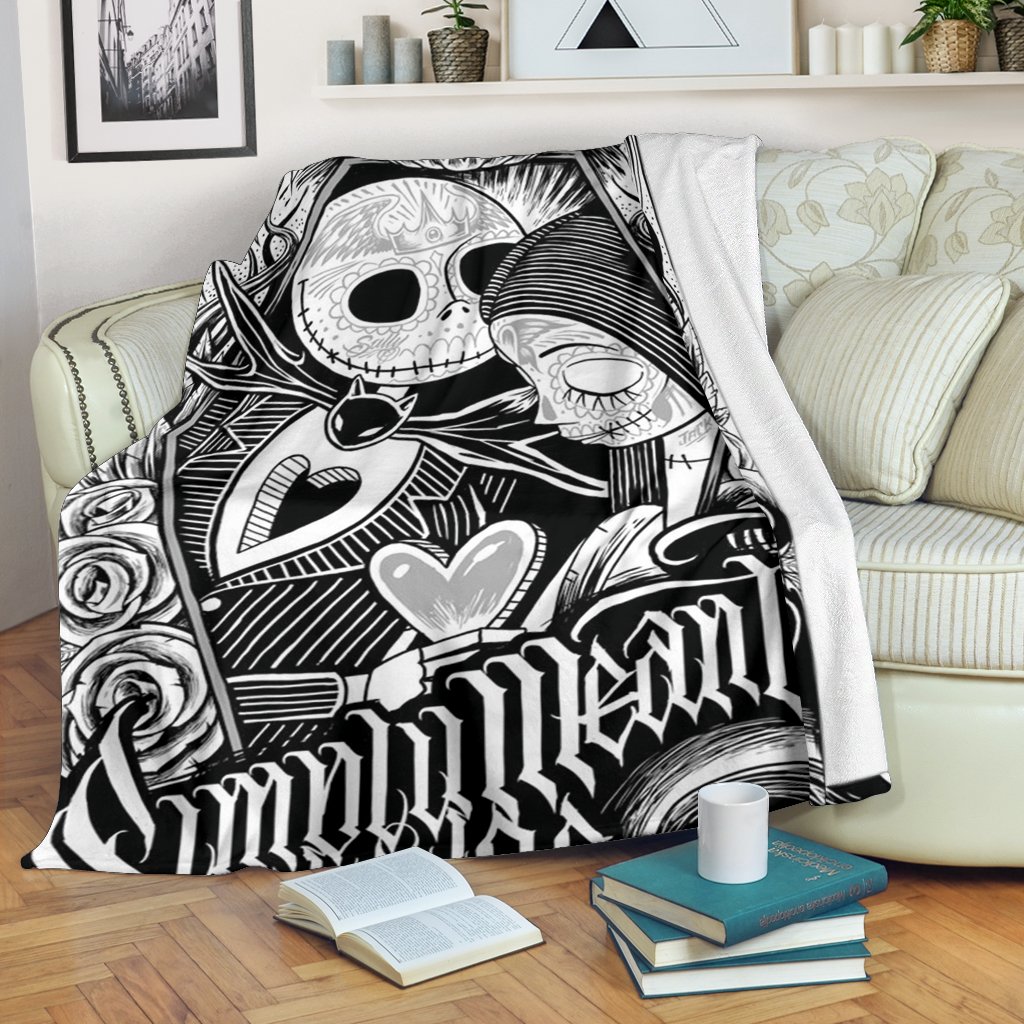 Jack Skellington And Sally Premium Blanket 2