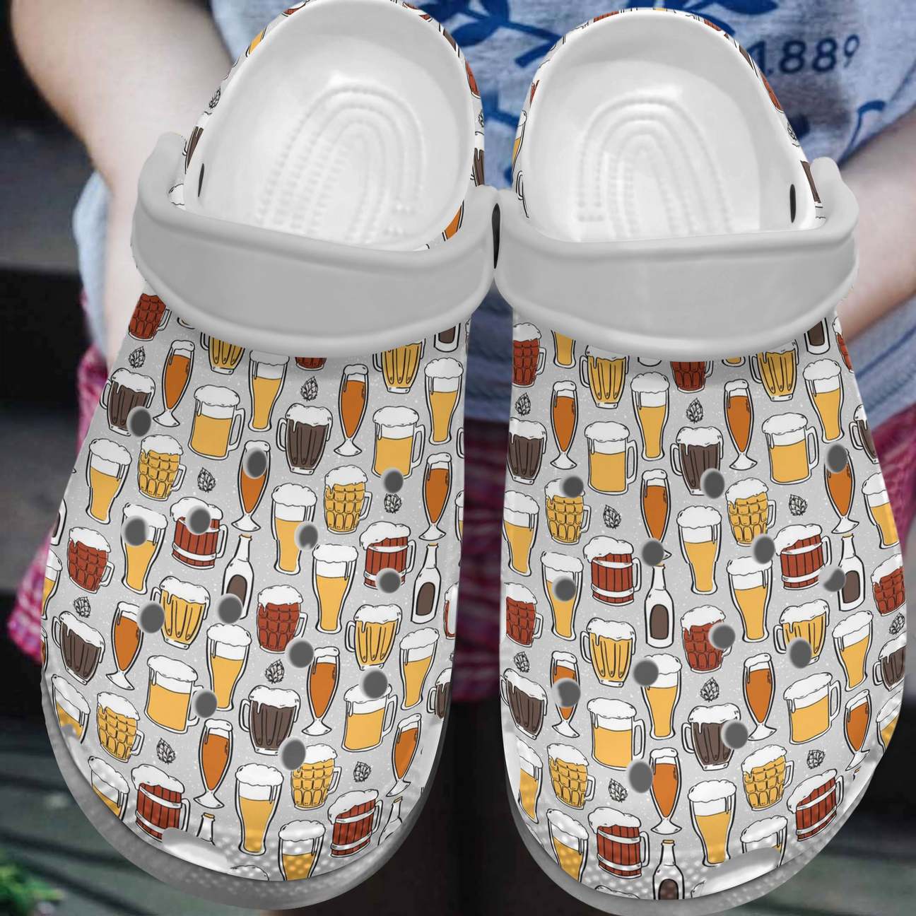 Beer Patterns Personalized Clog, Custom Name, Text, Color, Number Fashion Style For Women, Men, Kid, Print 3D