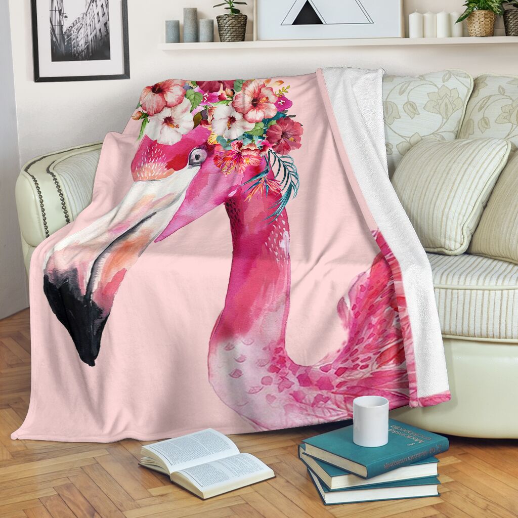 Flamingo pink premium blanket