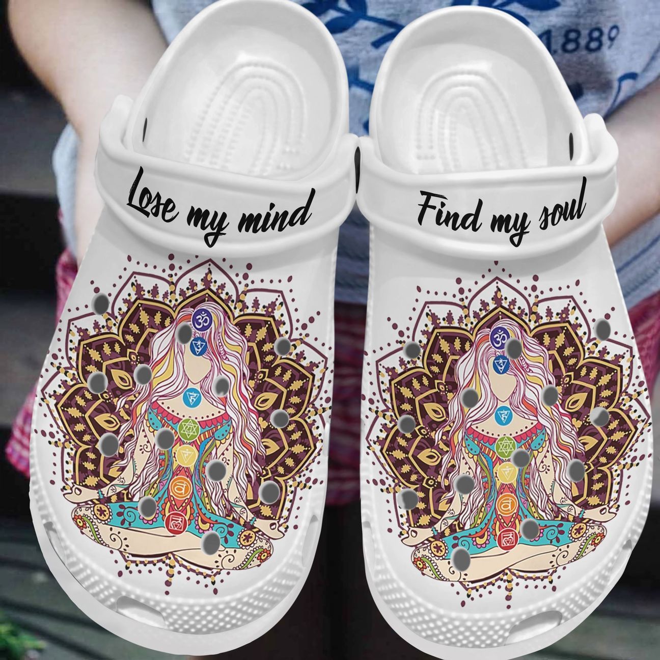 Yoga Personalized Clog, Custom Name, Text, Color, Number Fashion Style For Women, Men, Kid, Print 3D Lose My Mind Find My Soul