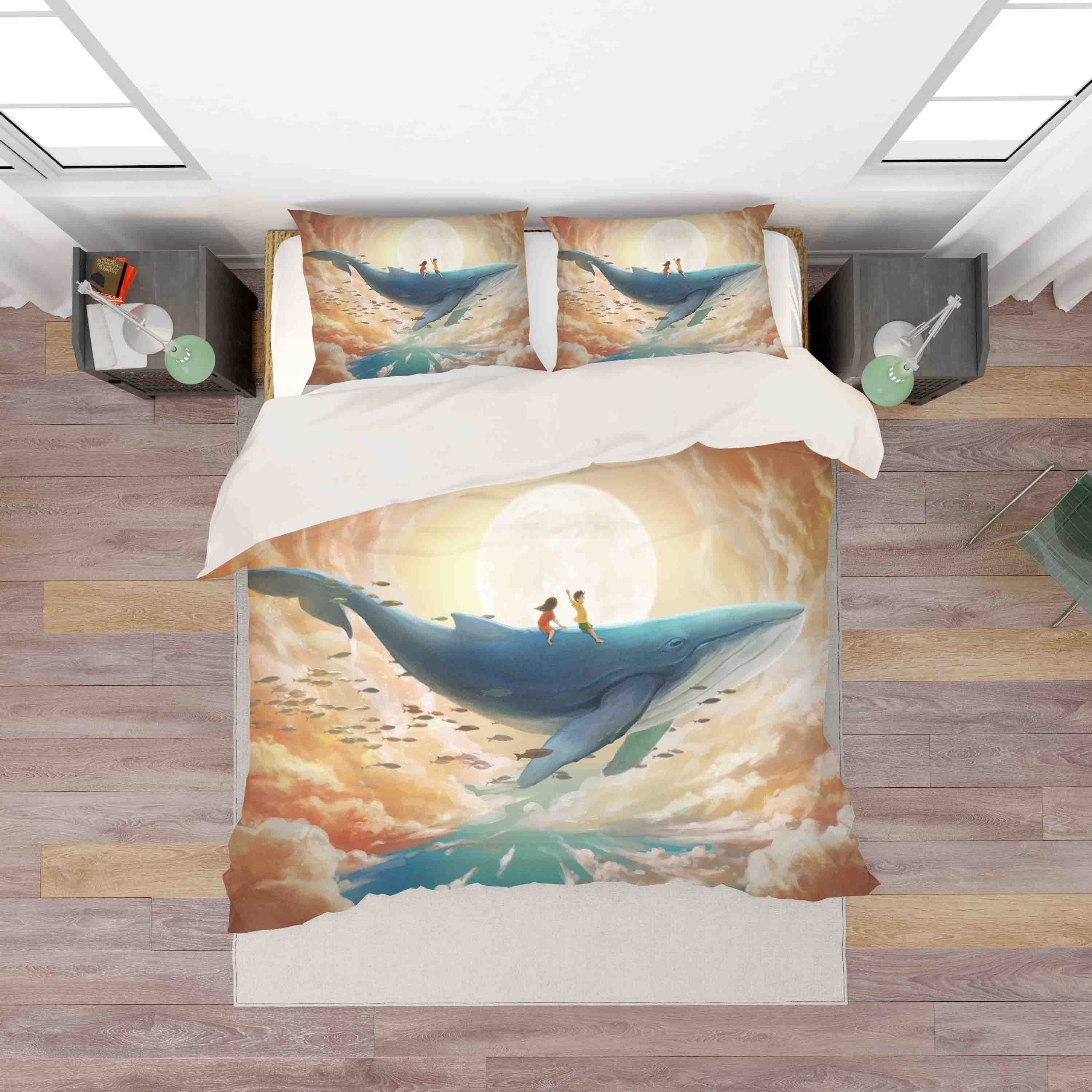 3D Whale Quilt Cover Set Bedding Set Pillowcases 97