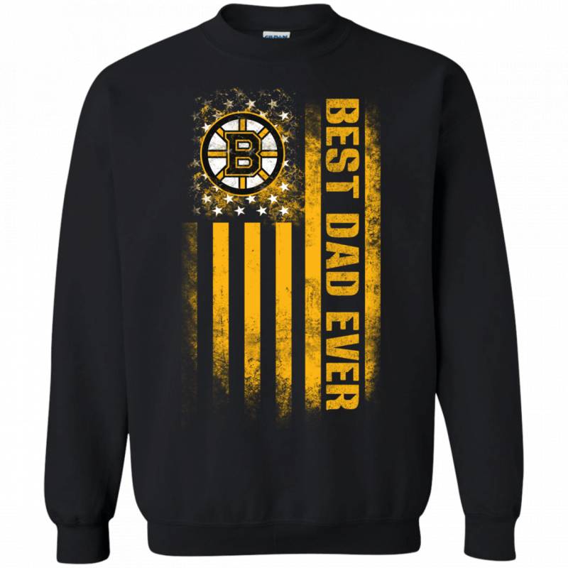 Boston Bruins Best Dad Ever USA Distressed Flag Shirts