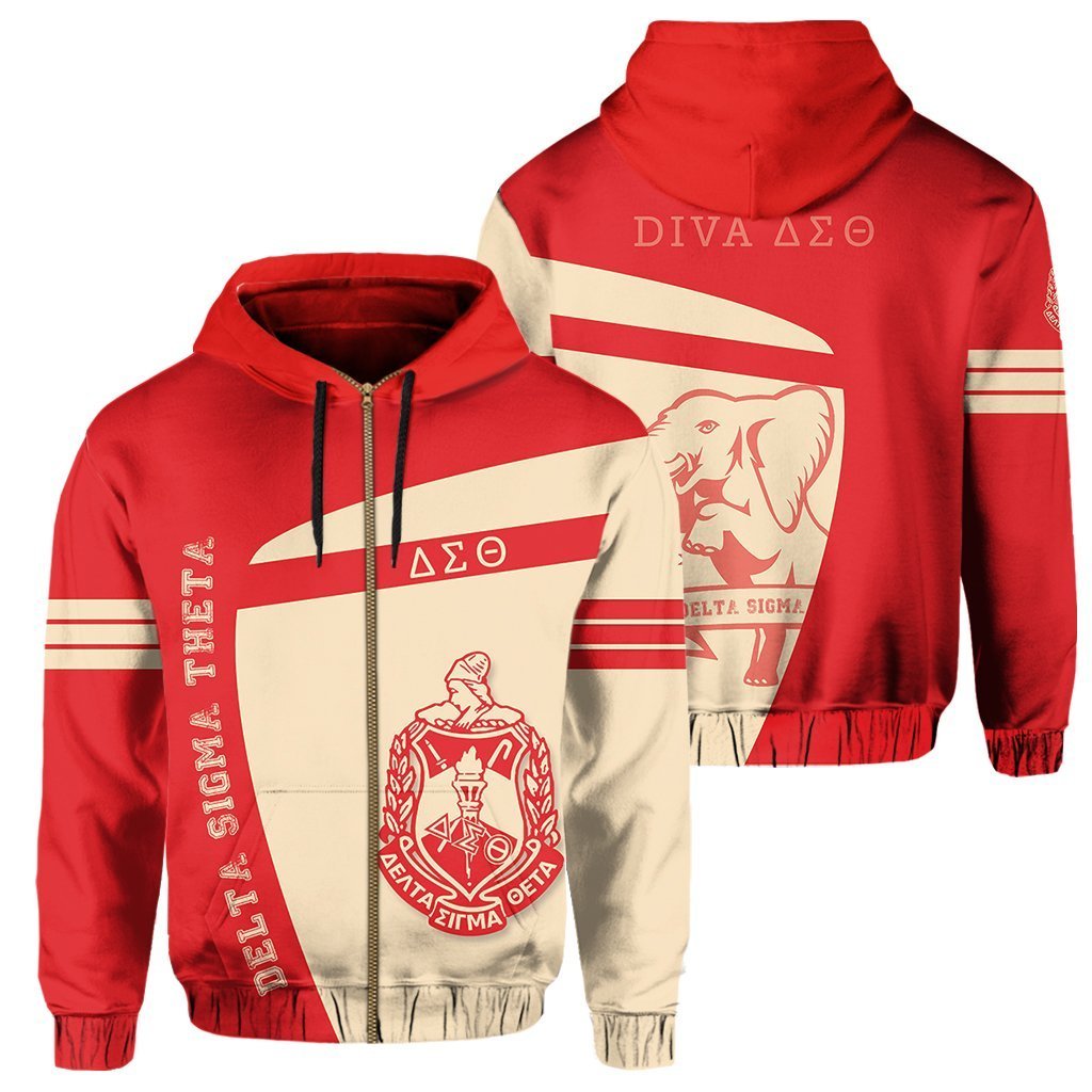 Greek Life Hoodie – Delta Sigma Theta Diva Zip Hoodie – Iconic Style