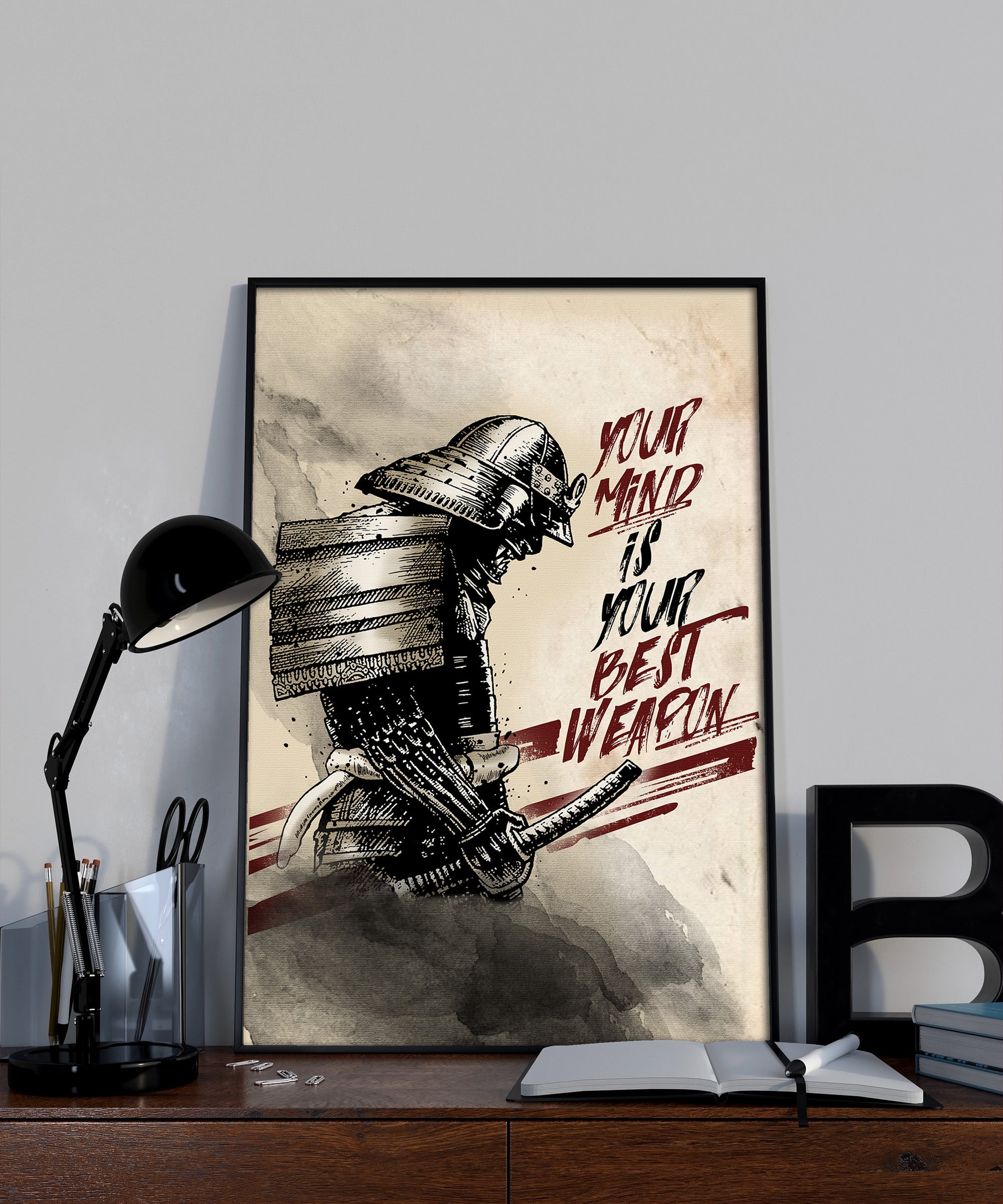 Sa089 Your Mind Is Your Best Weapon Samurai Poster Poster Art Design Sa089 Your Mind Is Your Best Weapon Samurai Poster Poster Art Design