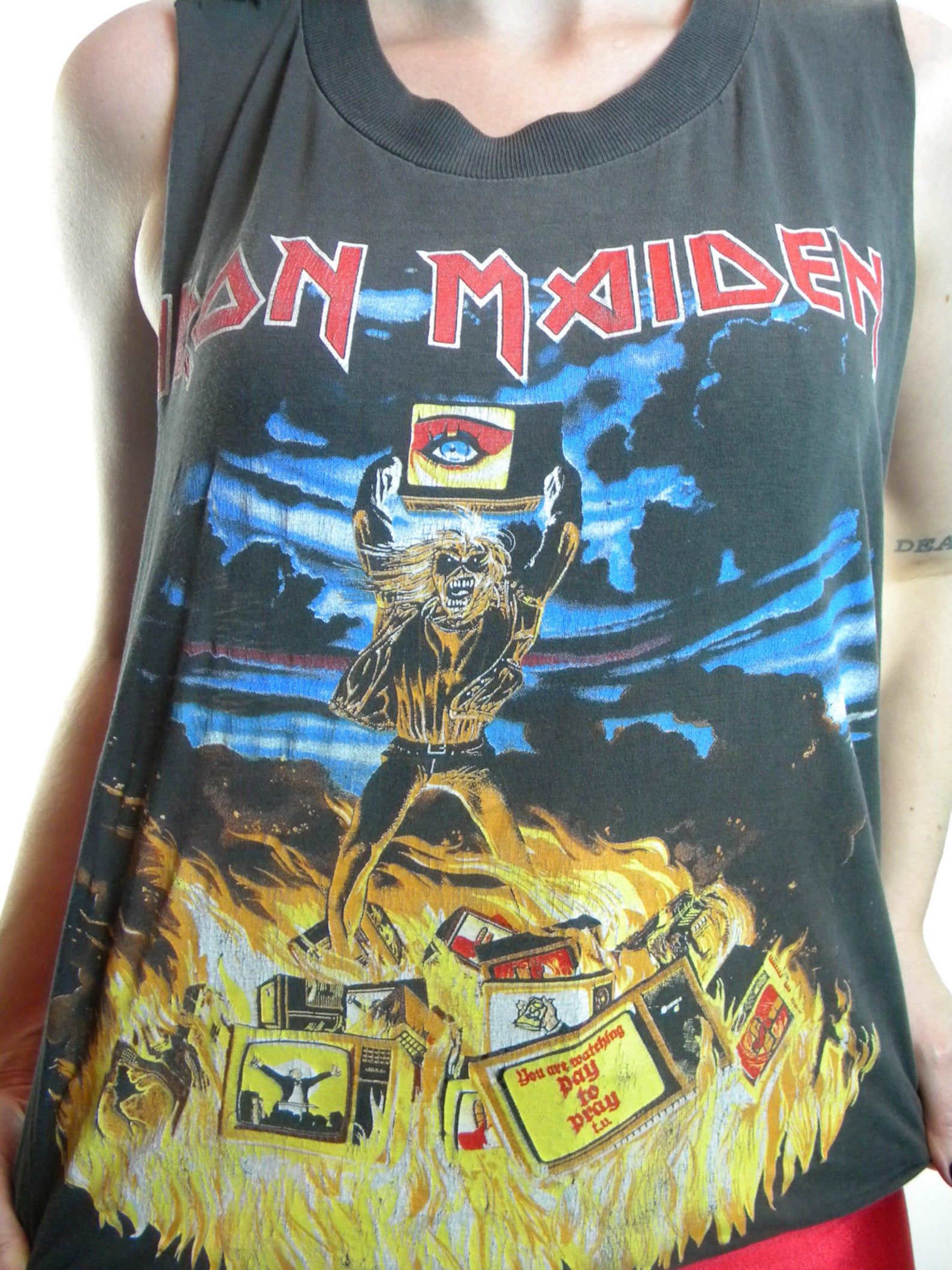 Vintage Iron Maiden Shirt 80S Tee 80S Shirt Heavy Metal Rock N Roll Metal Boho Rocker Punk Rock Nwobhm Slayer Judas Priest Metallica Rare