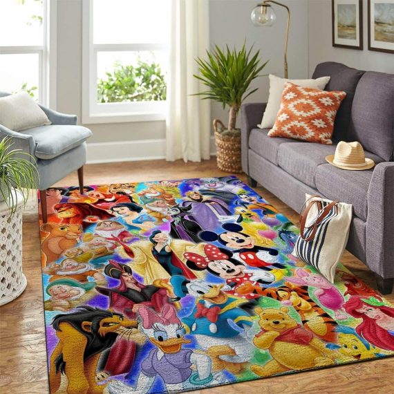 Mickey Mouse Gift Cartoon Characters Mickey Donald Pull Winnie The Pooh Lion King Simba Princess Rug Hg