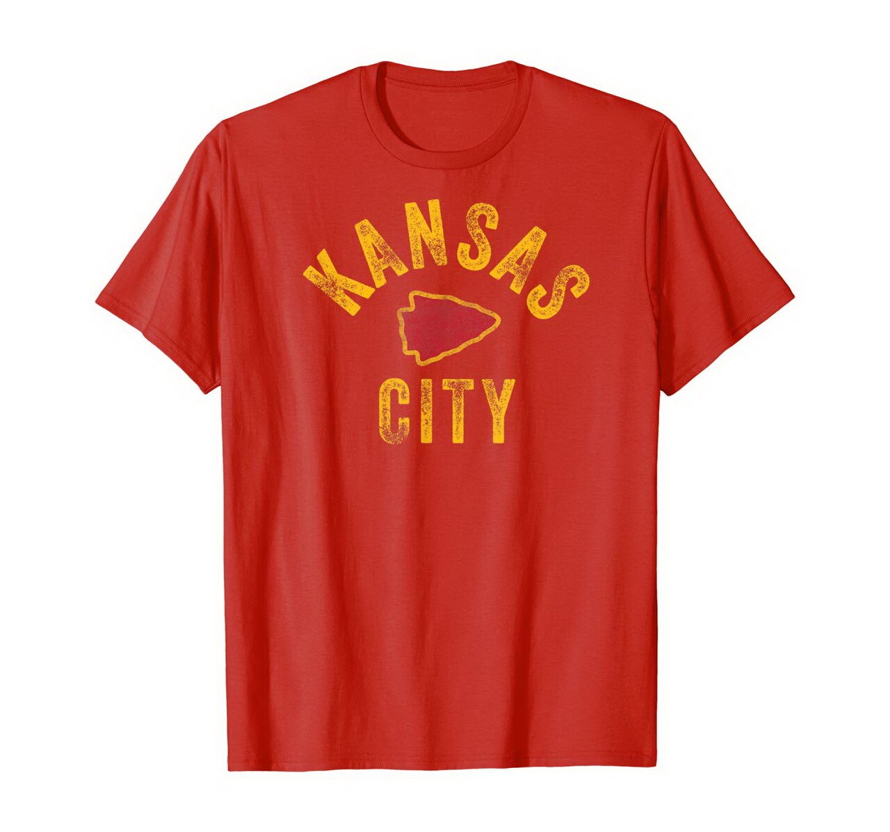 Kc Football Fan Arrowhead Red Kc Football Kansas City T-Shirt New