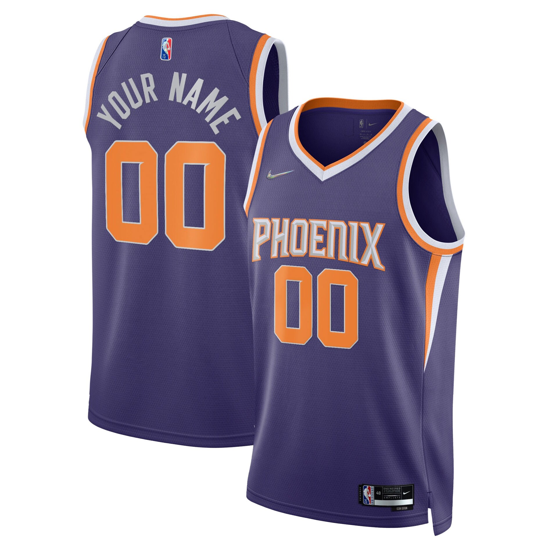 Phoenix Suns 2021/22 Diamond Swingman Custom Jersey – Icon Edition – Purple