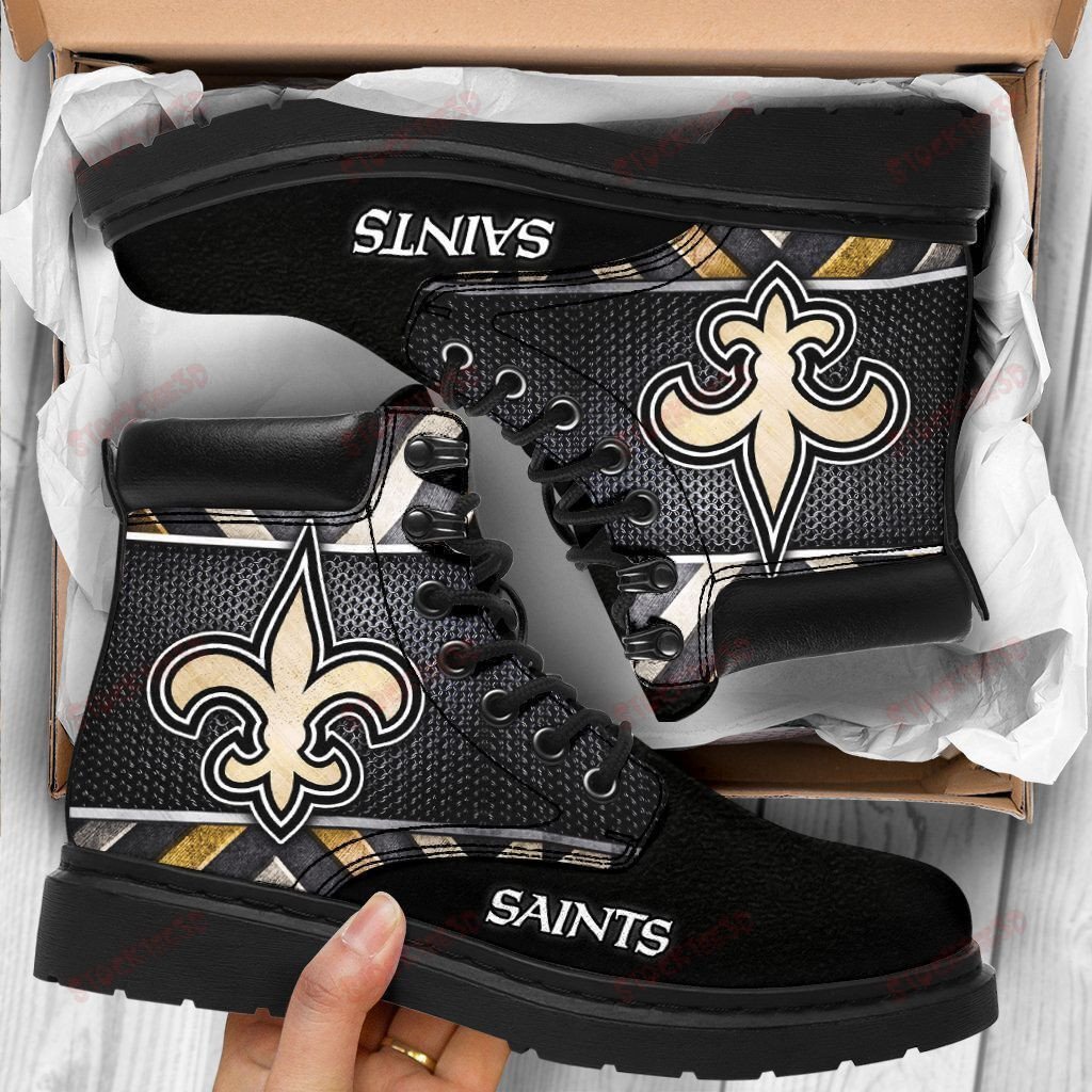 New Orleans Saints Boots – Premium Shoes/ Premium Leather Boots – Gift For Sports Lovers 338