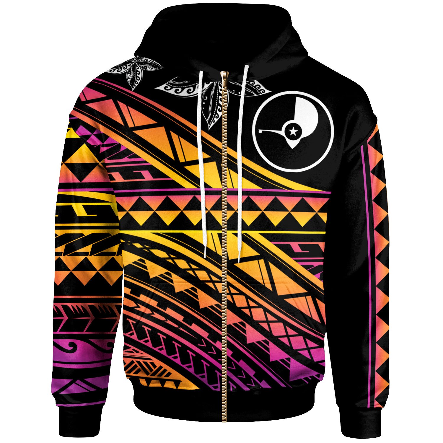 Yap – Custom Personalised Zip Hoodie – Special Polynesian Ornaments – BN20