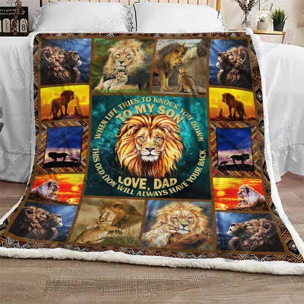 To My Son Lion Gs-Cl-Ml3110 Fleece Blanket