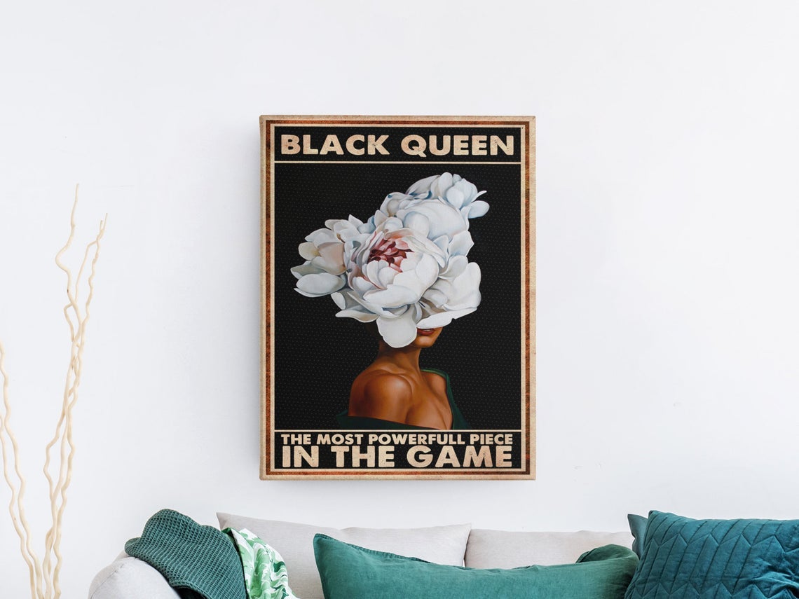 Black Queen The Most Powerful Piece In The Game Poster, African American Canvas And Poster,Canvas Prints,My Poster Wall