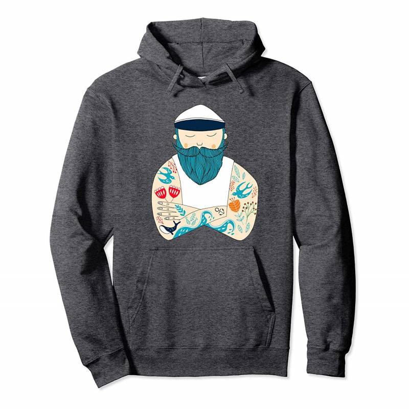 sailor with tattoo flowers and whale. A gift from the coast Pullover Hoodie, T Shirt, Sweatshirt