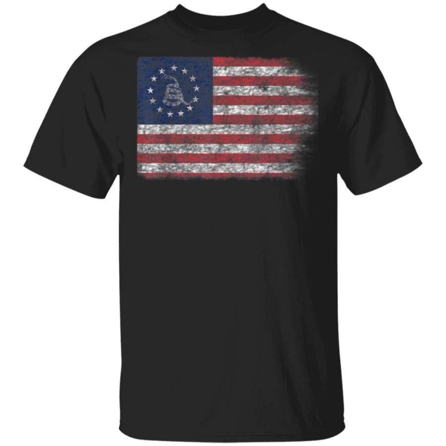 Patriotic Politically Incorrect Betsy Ross Flag 1776 Gadsden TShirt