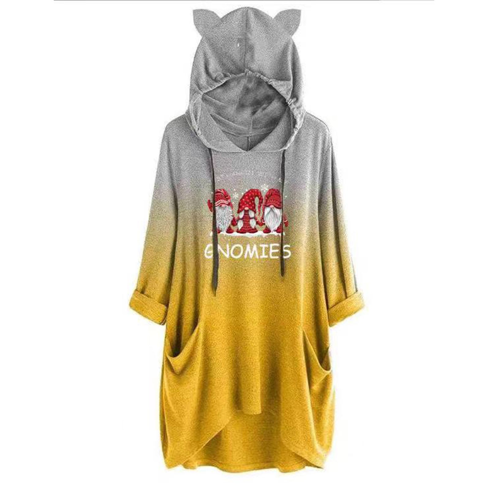 Crop Top Hoodie Streetwear Women Hoodies Graphic Sudaderas Con Capucha Tie-dye Print Sweatshirts With Rabbit Ears Y2K Clothes alx