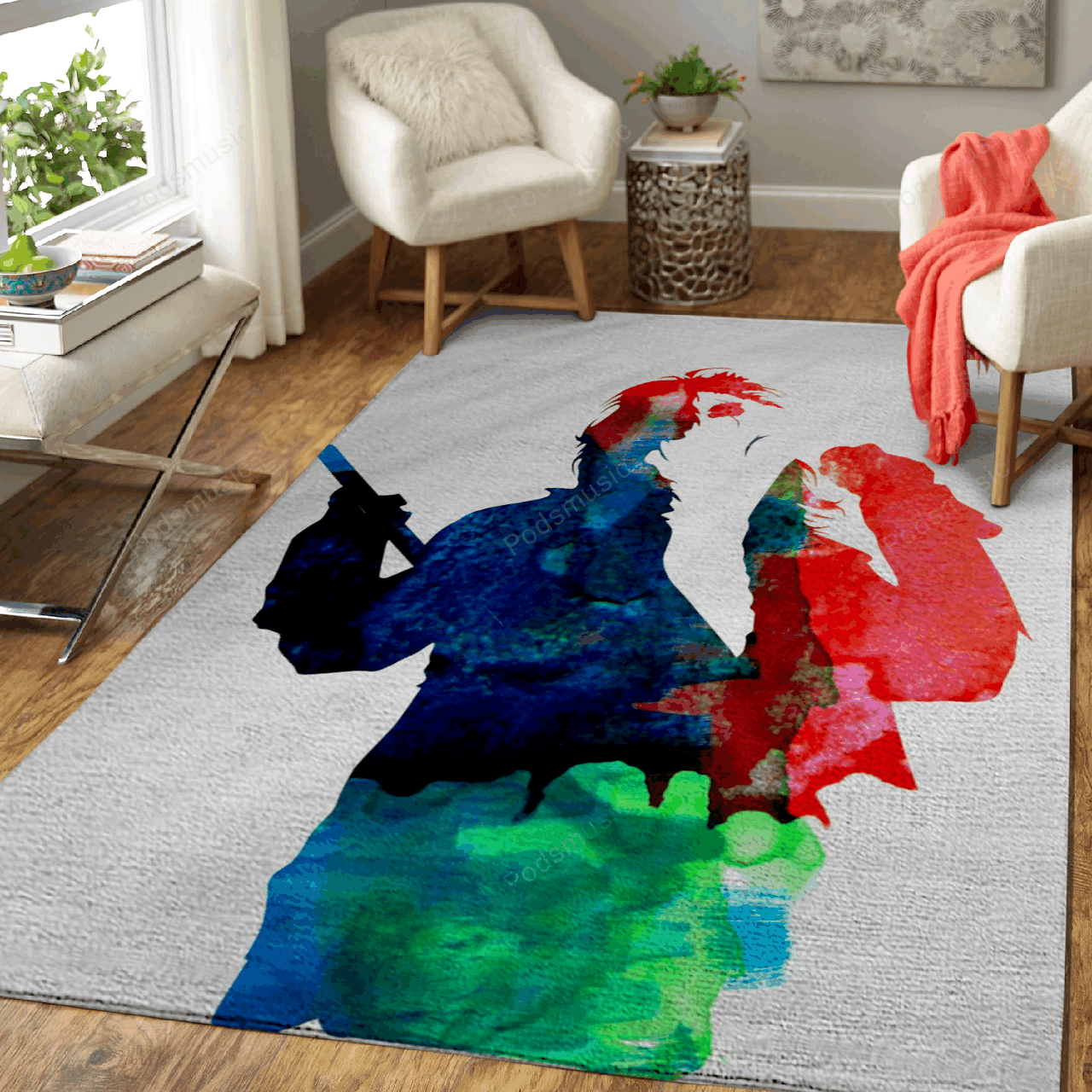 Alice Watercolor – Music Legends Art For Fans Area Rug Carpet