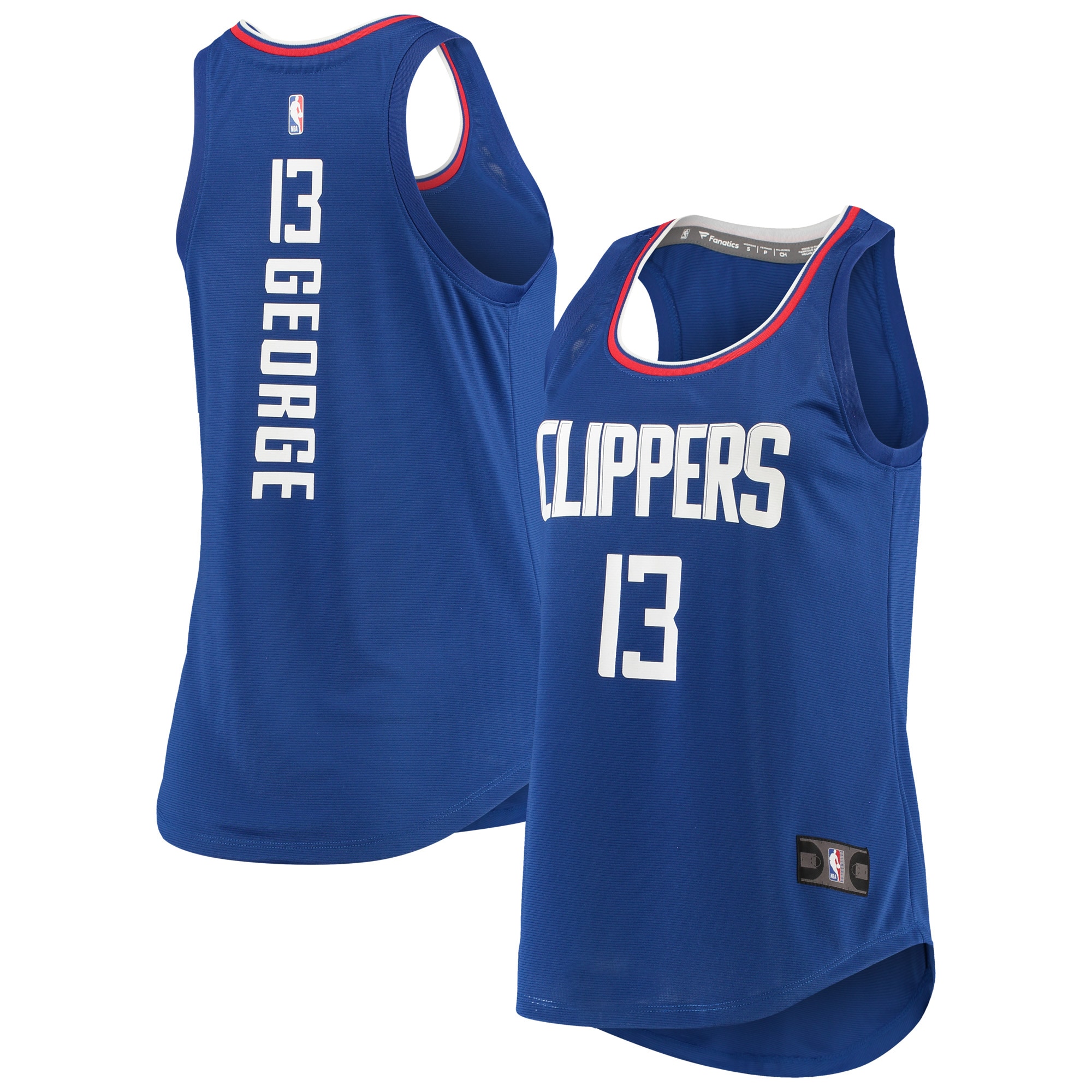 Paul George LA Clippers Women's Fast Break Player Movement Jersey Tank Top – Royal