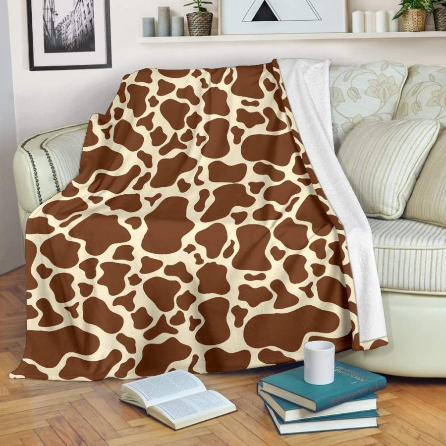 Brown Cow Print Blanket KTSR