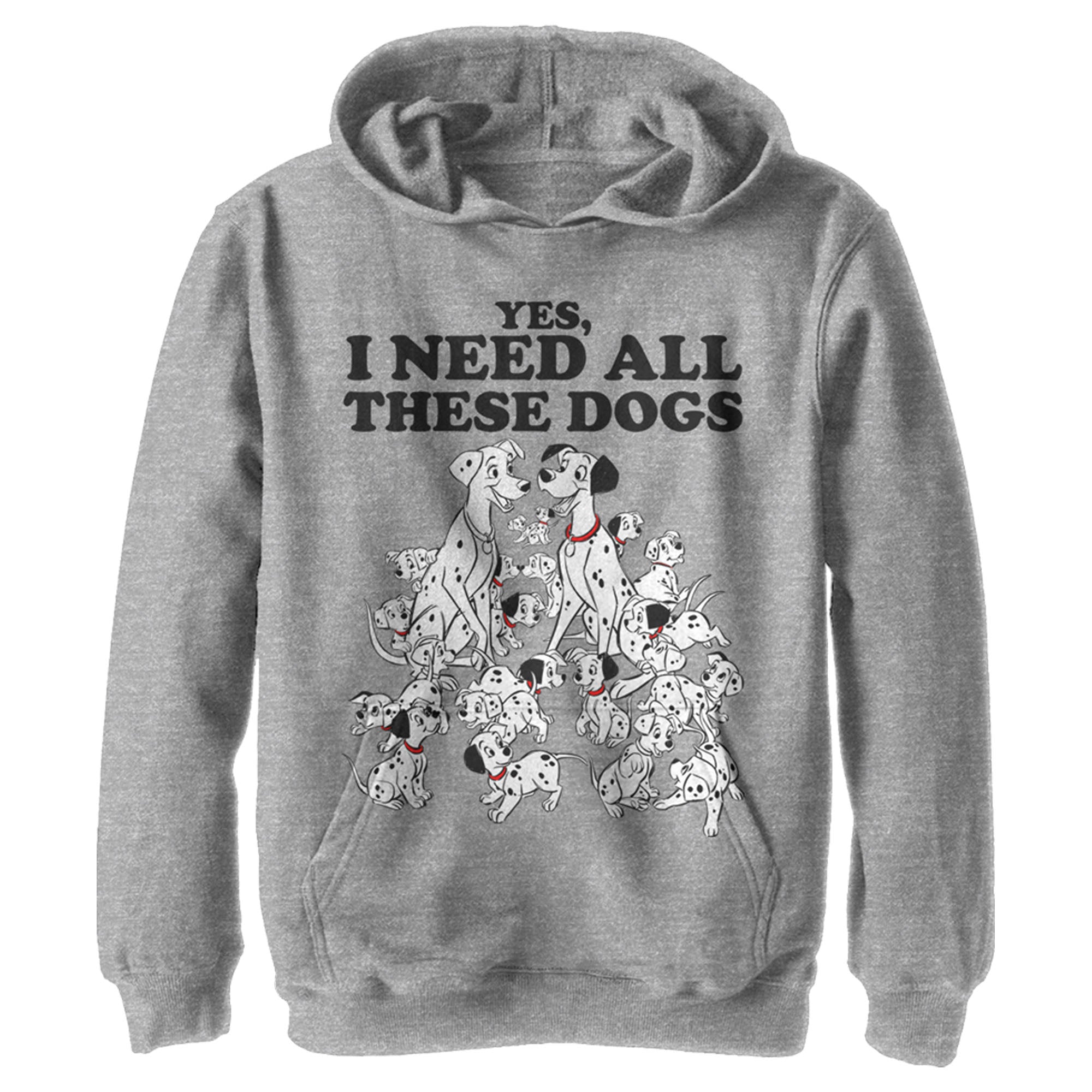 Boy’S One Hundred And One Dalmatians Yes, I Need All These Dogs Pull Over Hoodie