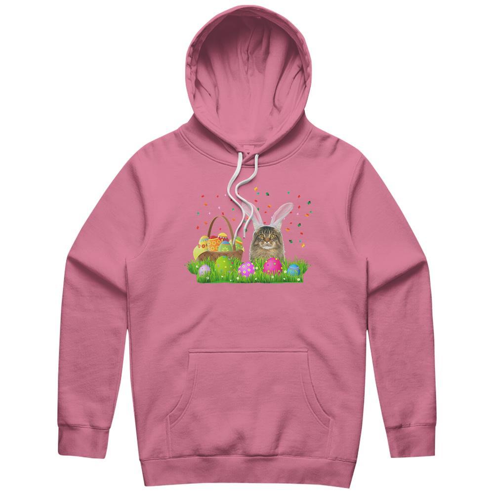 Bunny Maine Coon Cat Easter Maine Coon Cat Lover Hoodie