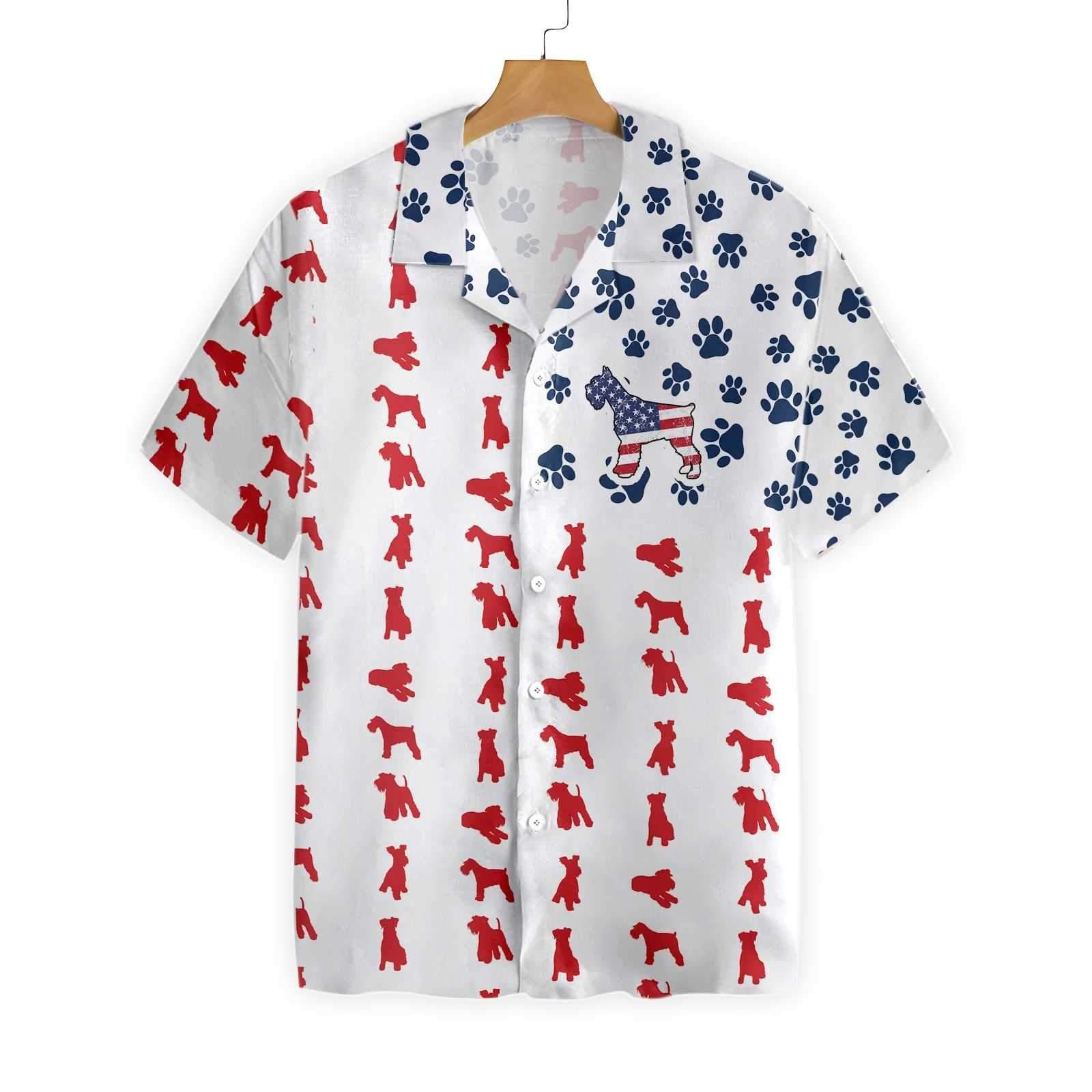 Schnauzer American Flag Hawaii Shirt Ha109158