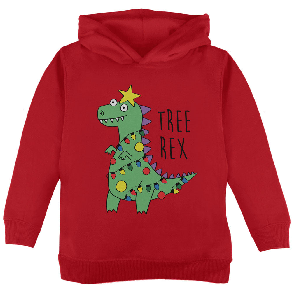 Christmas Tree Rex T-Rex Funny Dinosaur Toddler Hoodie