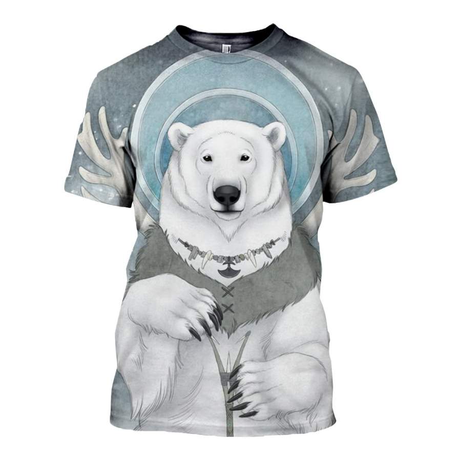 3D All Over Printed Bear T Shirt Hoodie 8120193