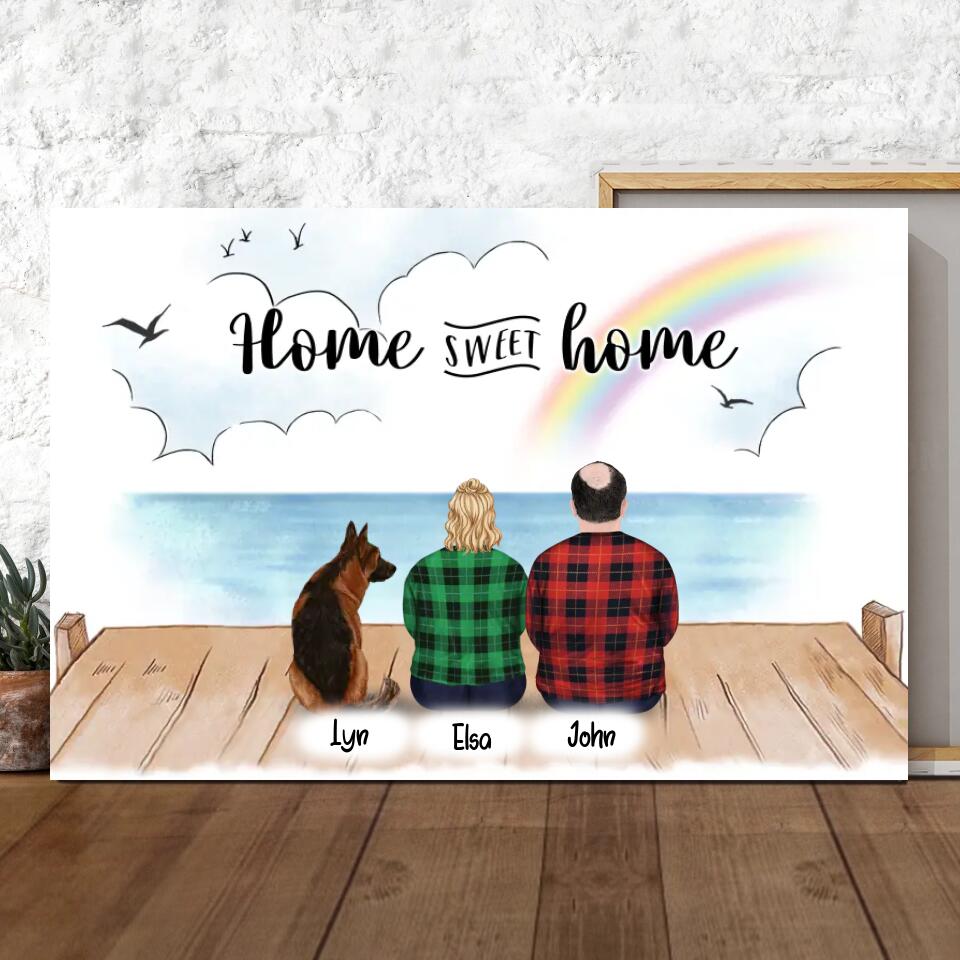 Excoolent Custom Canvas Printing For Pet Lovers, Best Gift With Personalized Dogs/Cats And Name – Mom With Dogs/Cats – Life Is Better With Fur Babies