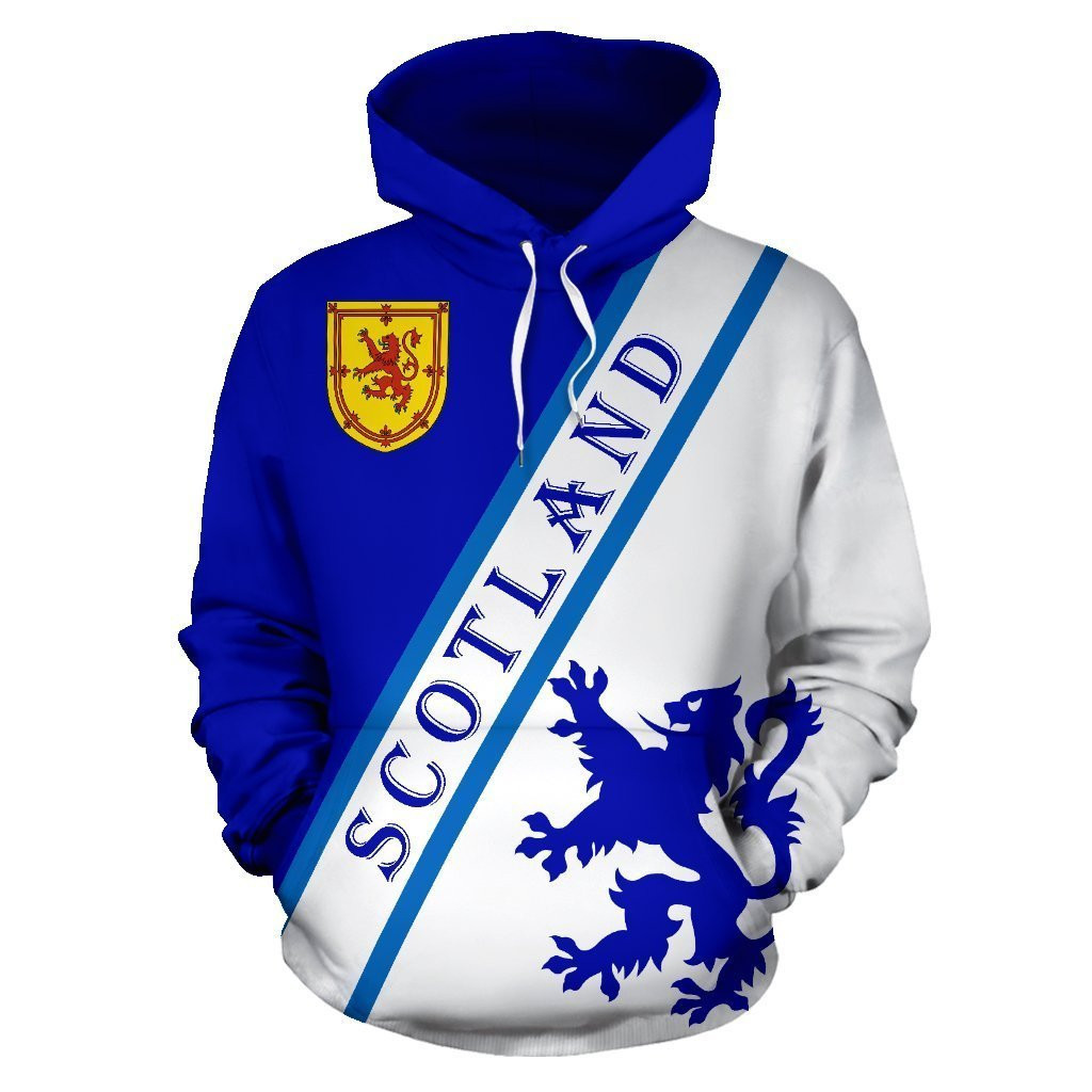 Scottish Rampant Lion Shield All Over Printed Hoodie