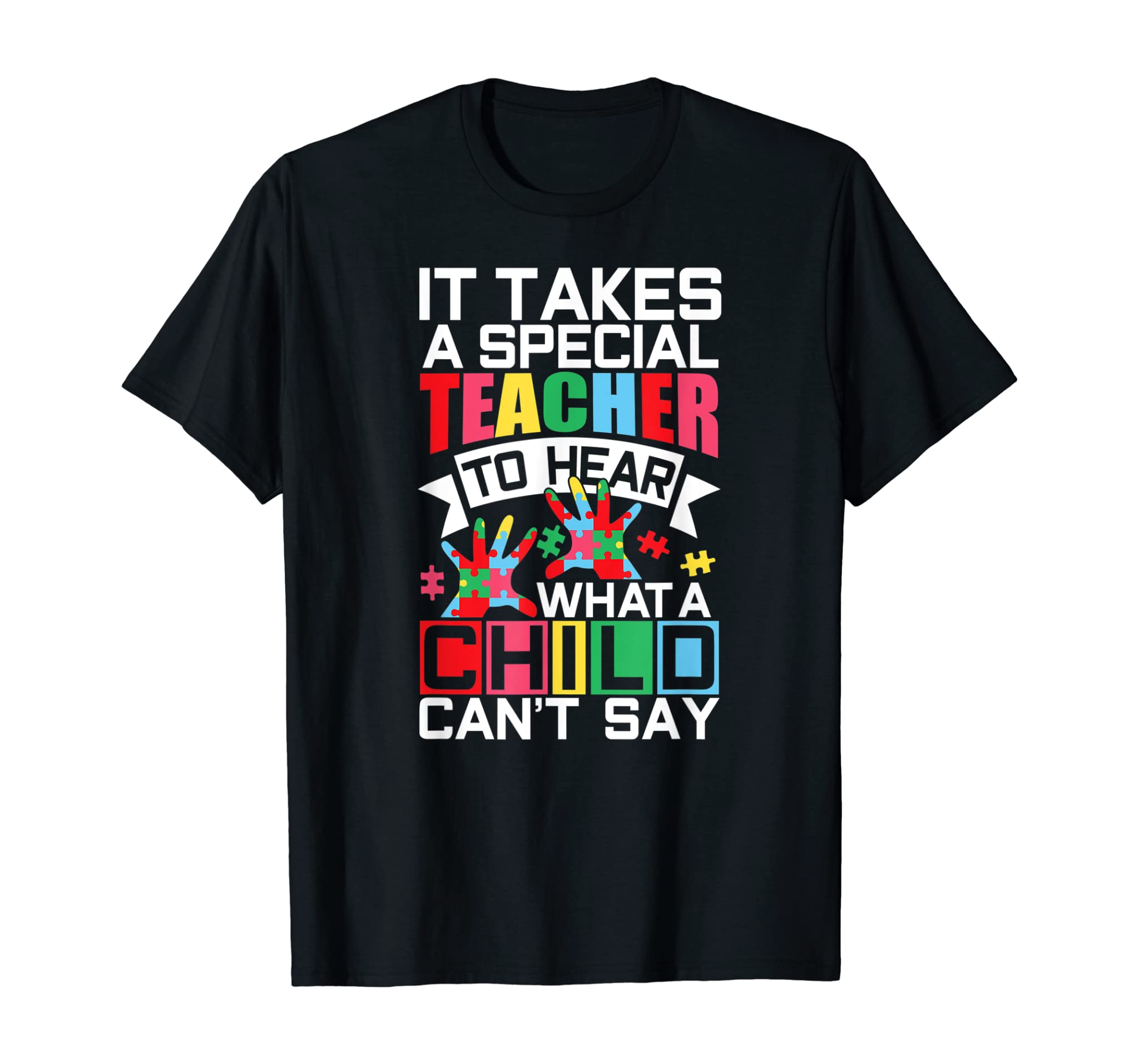 Autism Teacher Puzzle Piece Special Child Womens Autistic T-Shirt