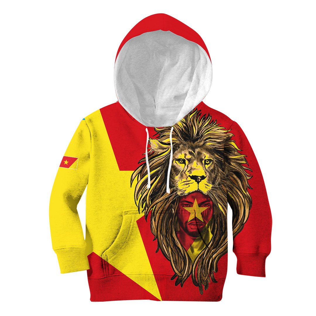 1stTheWorld Amhara Hoodie Kid, Amhara Flag Men Lion A10